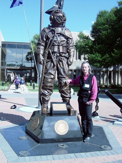 8 Foot Tall Mark V Diver Monument by Greg Polutanovich