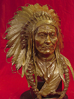 Sitting Bull Patina Sculpture